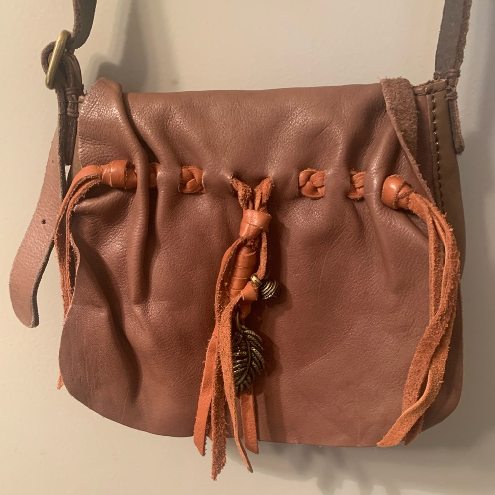 Leather Lucky Bag - with leather braided strap